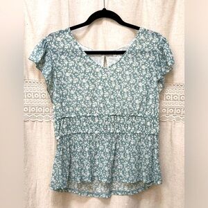 Women’s Short Sleeve Mesh Knit Top Size Medium